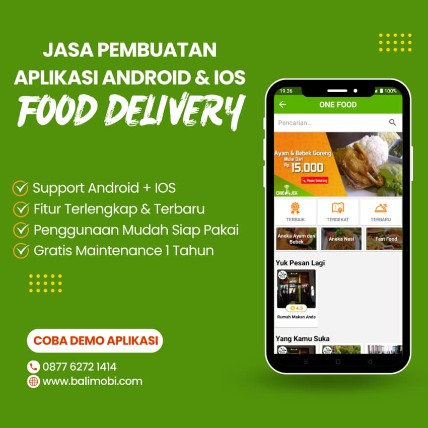 Jasa Pembuatan Aplikasi Pesan Makanan Food Delivery