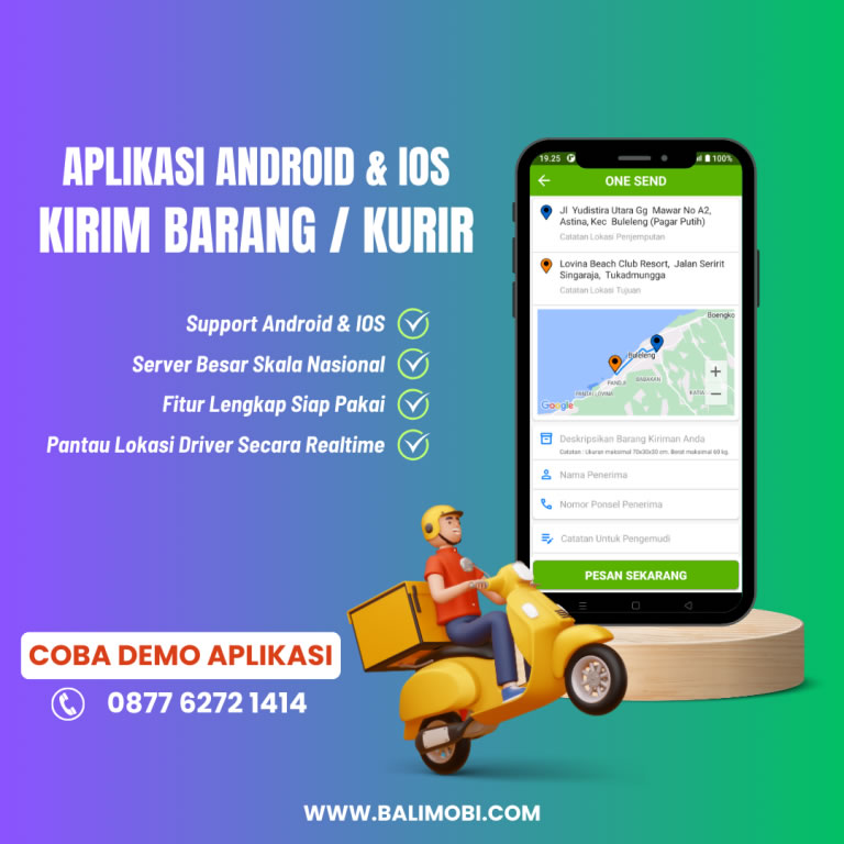 Jasa Buat Aplikasi Kurir Kirim Barang Android IOS