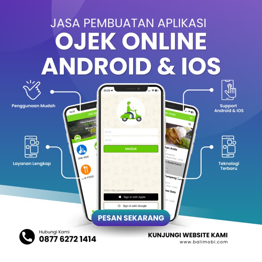 Aplikasi Ojek Online Android Murah Berkualitas