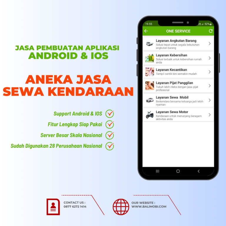 Jasa Buat Aplikasi Sewa Kendaraan Android IOS Di Bali