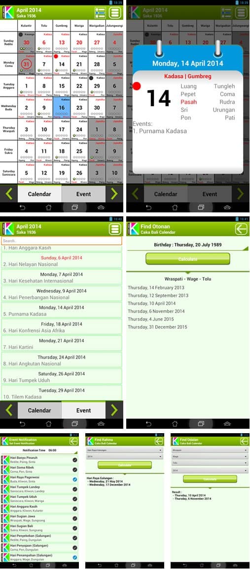 Aplikasi Kalender Bali Android